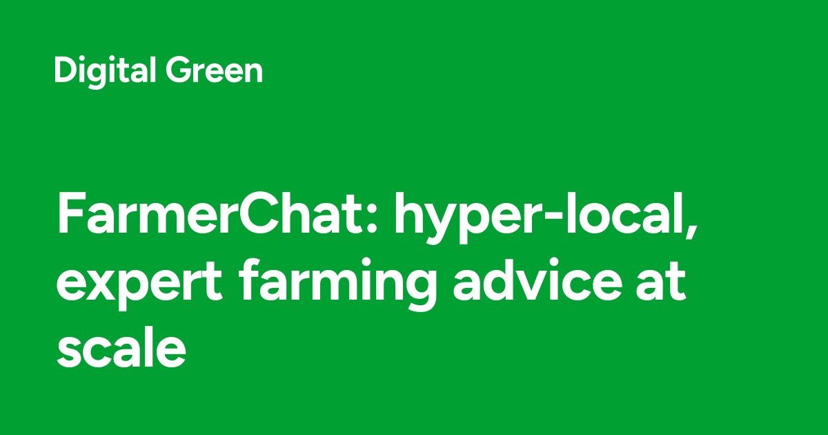 FarmerChat | Digital Green